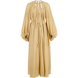 Abito lungo con cut-out Mahon in beige 