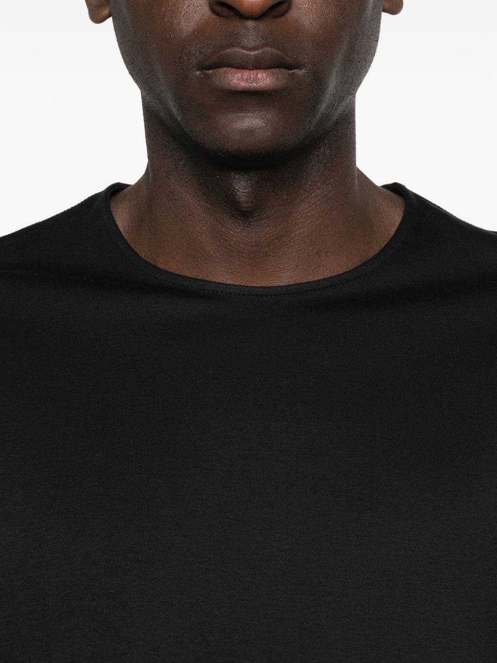 T-shirt a maniche lunghe in nero Lemaire - uomo 