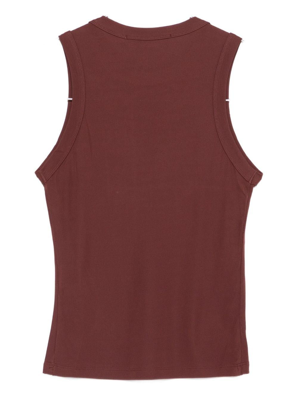 Top girocollo in borgogna Aya Muse - donna 