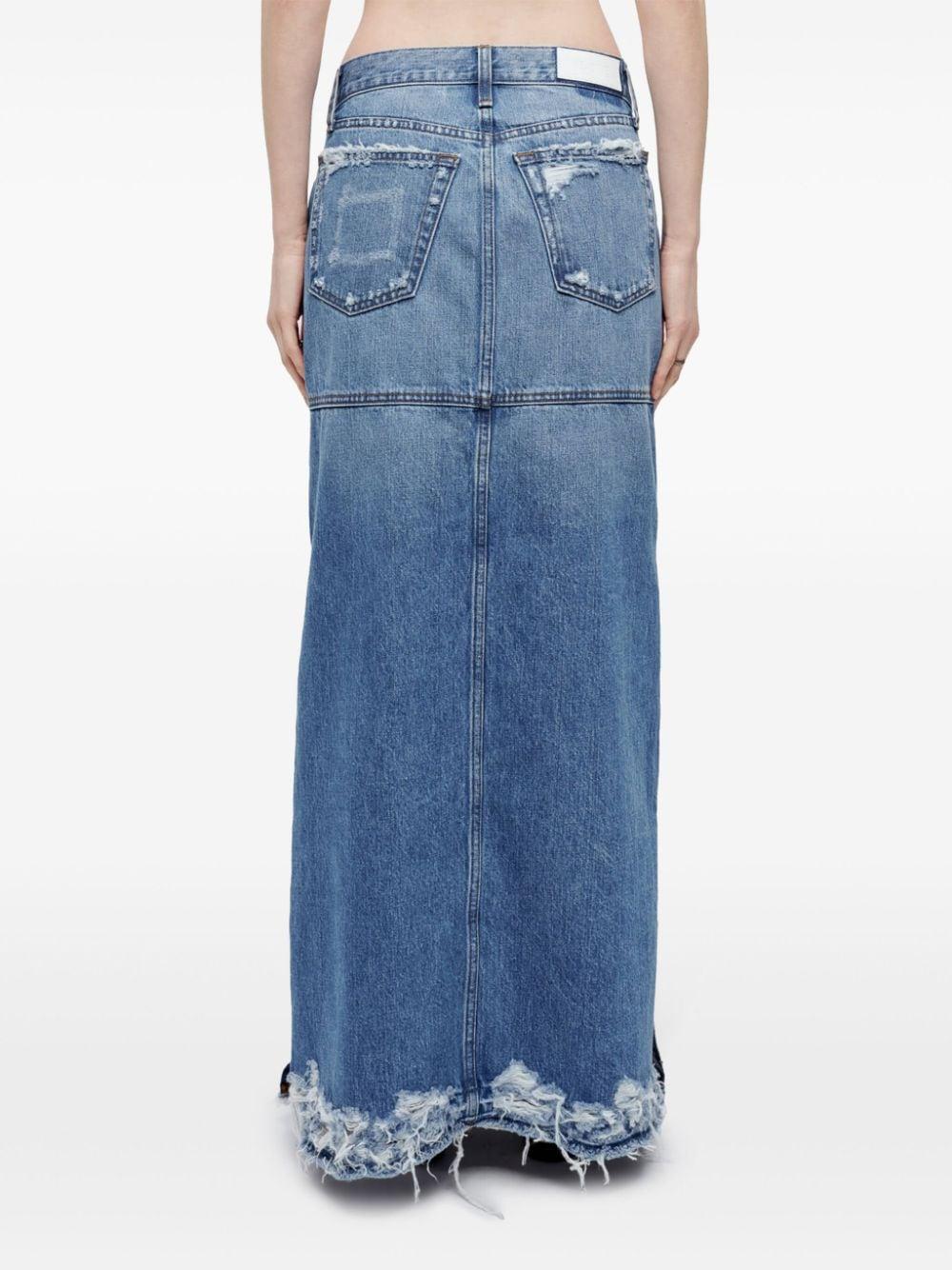 Gonna denim con vita media in blu Re/done - donna 