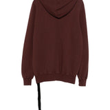 Felpa con cappuccio jumbo in marrone Rick owens drkshdw - uomo 