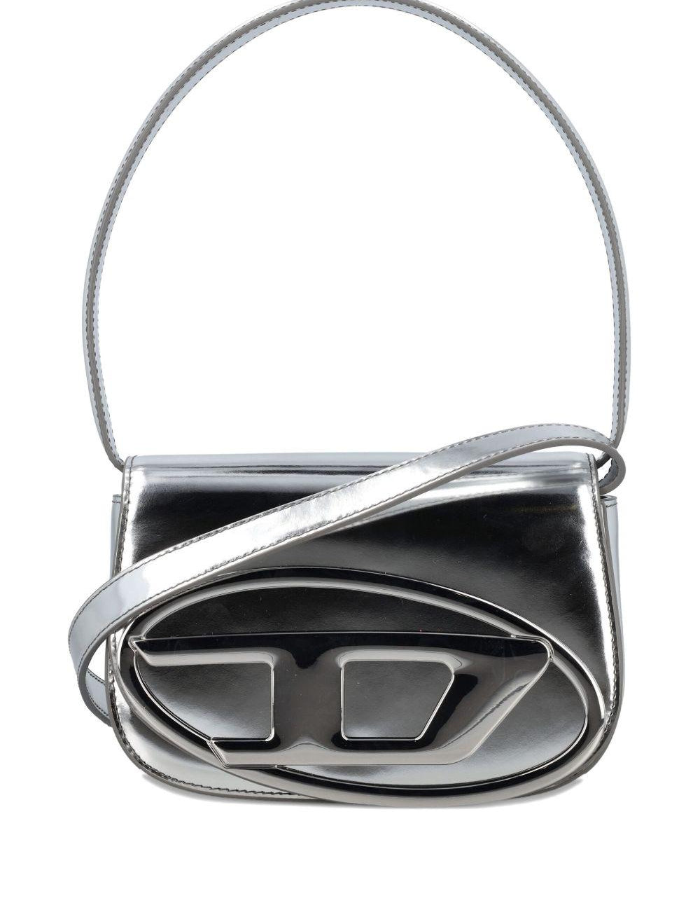Borsa a spalla in pelle 1DR in argento Diesel - donna 