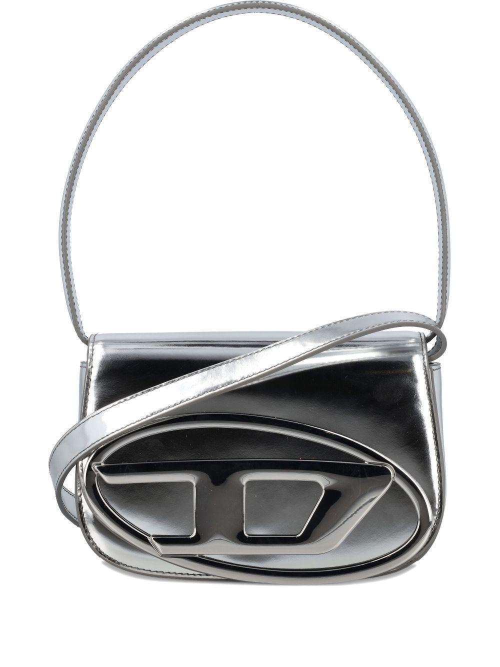 Borsa a spalla in pelle 1DR in argento Diesel - donna 