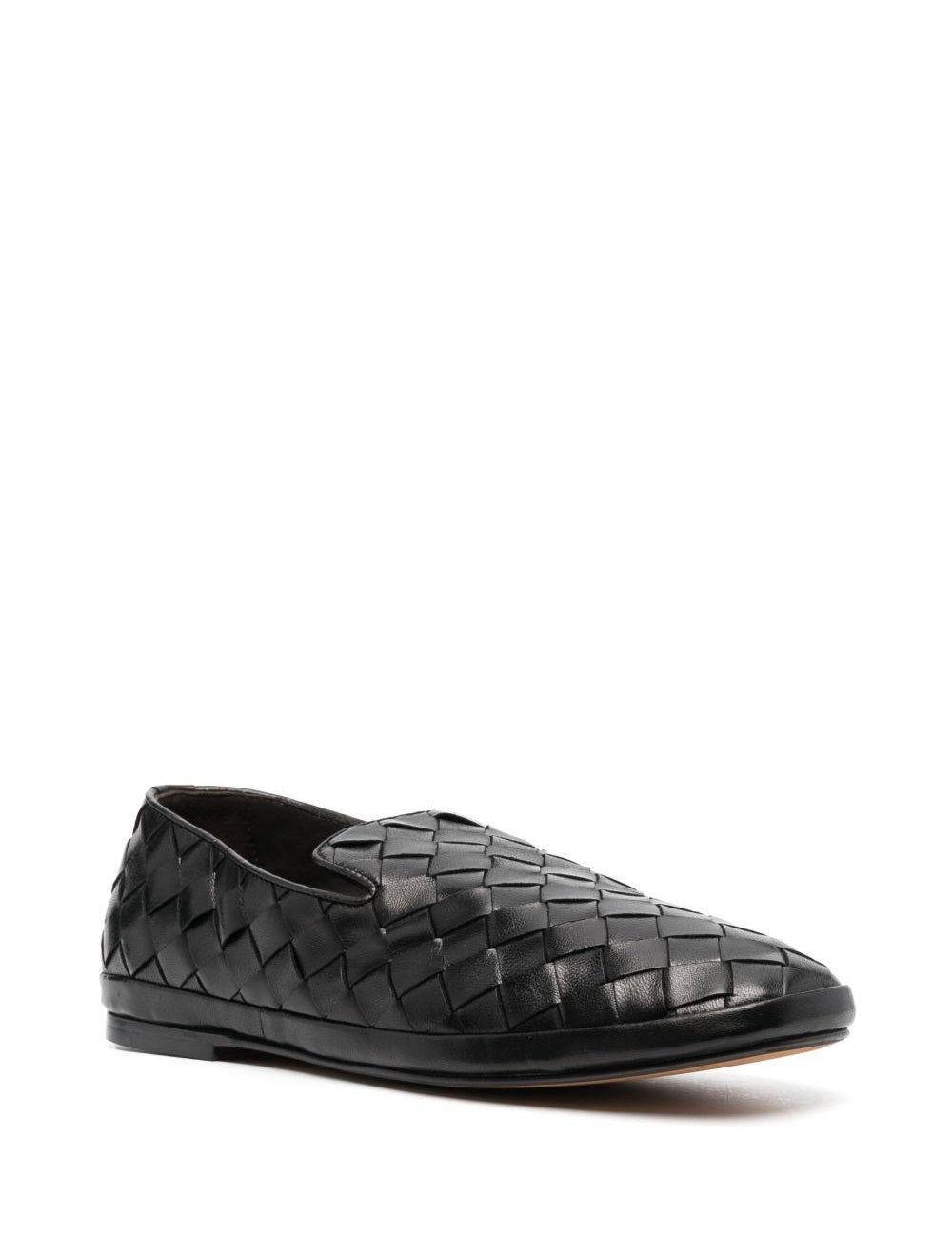 Mocassini Guinea con punta quadrata in nero Henderson baracco - uomo 