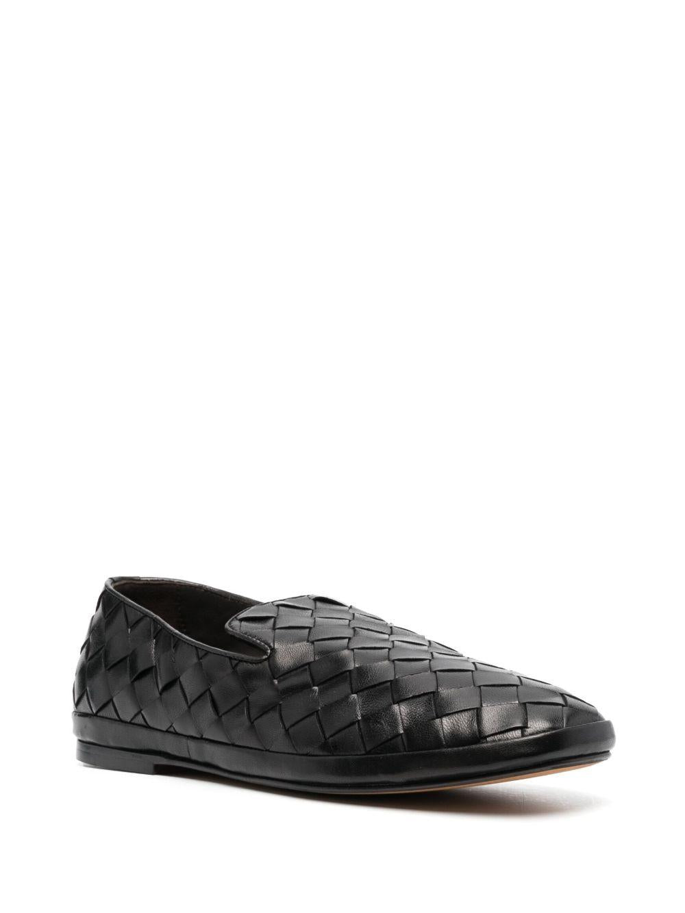Mocassini Guinea con punta quadrata in nero Henderson baracco - uomo 