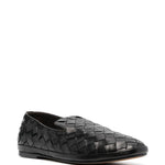 Mocassini Guinea con punta quadrata in nero Henderson baracco - uomo 