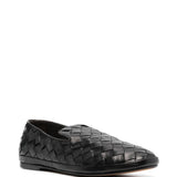 Mocassini Guinea con punta quadrata in nero Henderson baracco - uomo 