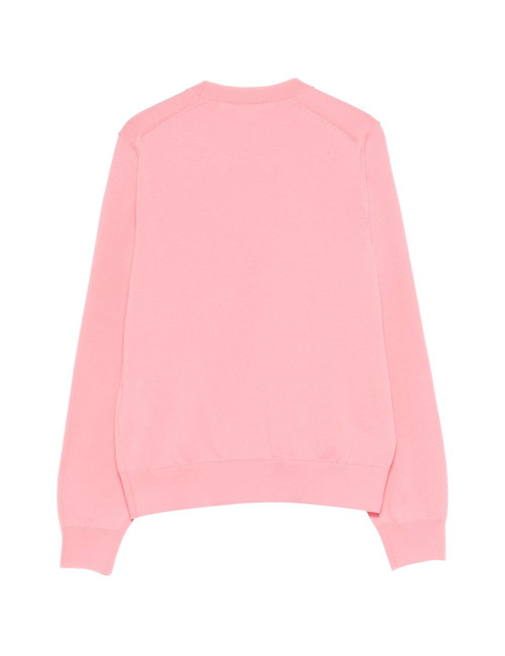 Maglione girocollo a coste in rosa Comme des garcons comme des garcons - donna 