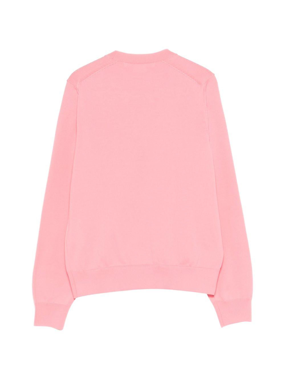 Maglione girocollo a coste in rosa Comme des garcons comme des garcons - donna 