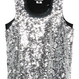 Top con paillettes in argento Junya Watanabe - donna 