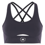 Top sportivo con logo in nero Adidas by stella mc  cartney - donna 