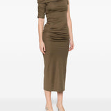 Abito con drapeggio la robe drapeado in verde Jacquemus - donna 