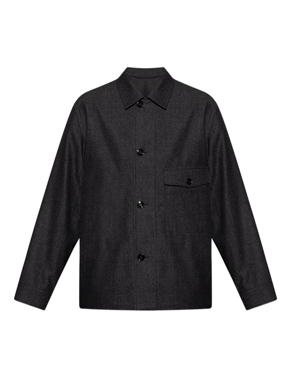 Giacca camicia con tasca in grigio Lemaire - uomo 