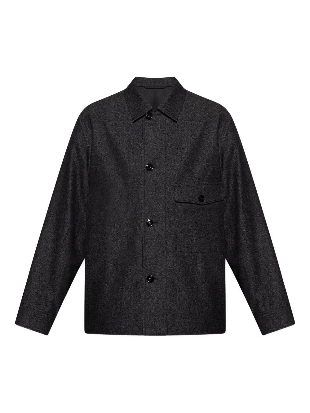 Giacca camicia con tasca in grigio Lemaire - uomo 