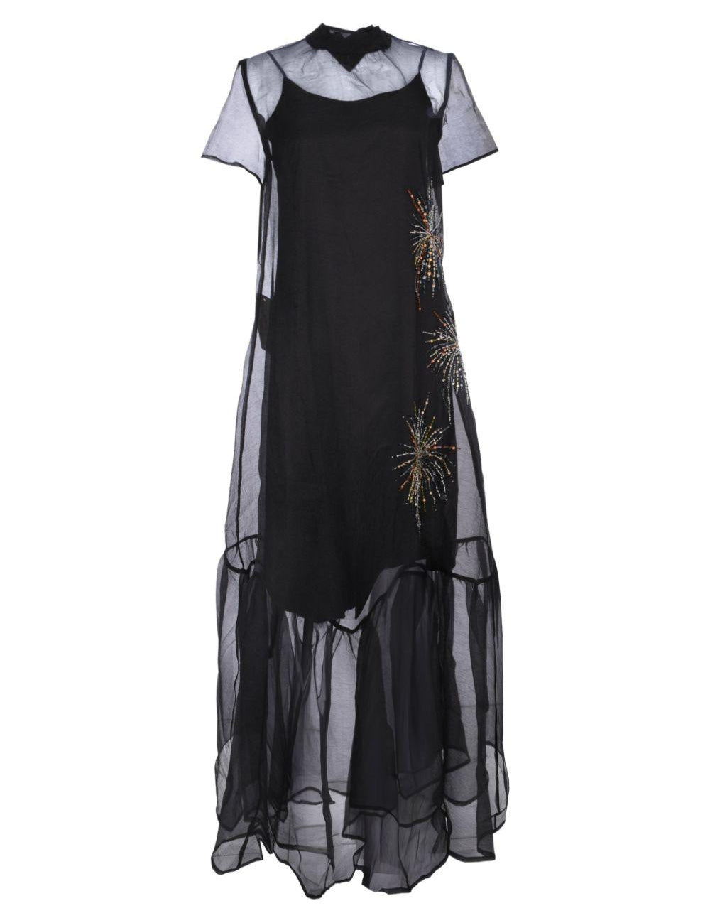 Abito lungo calluna in nero staud - donna 