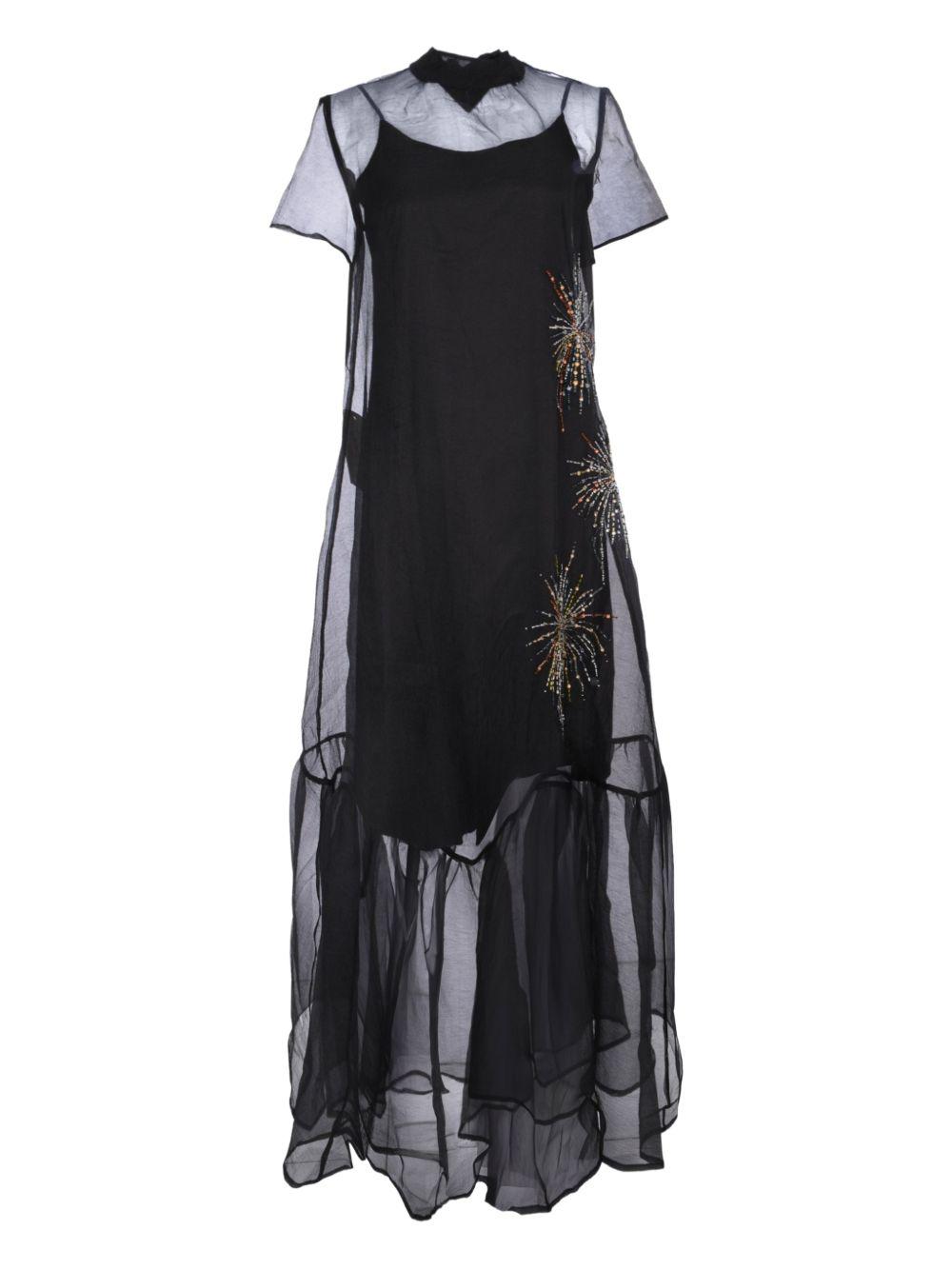 Abito lungo calluna in nero staud - donna 