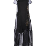 Abito lungo calluna in nero staud - donna 