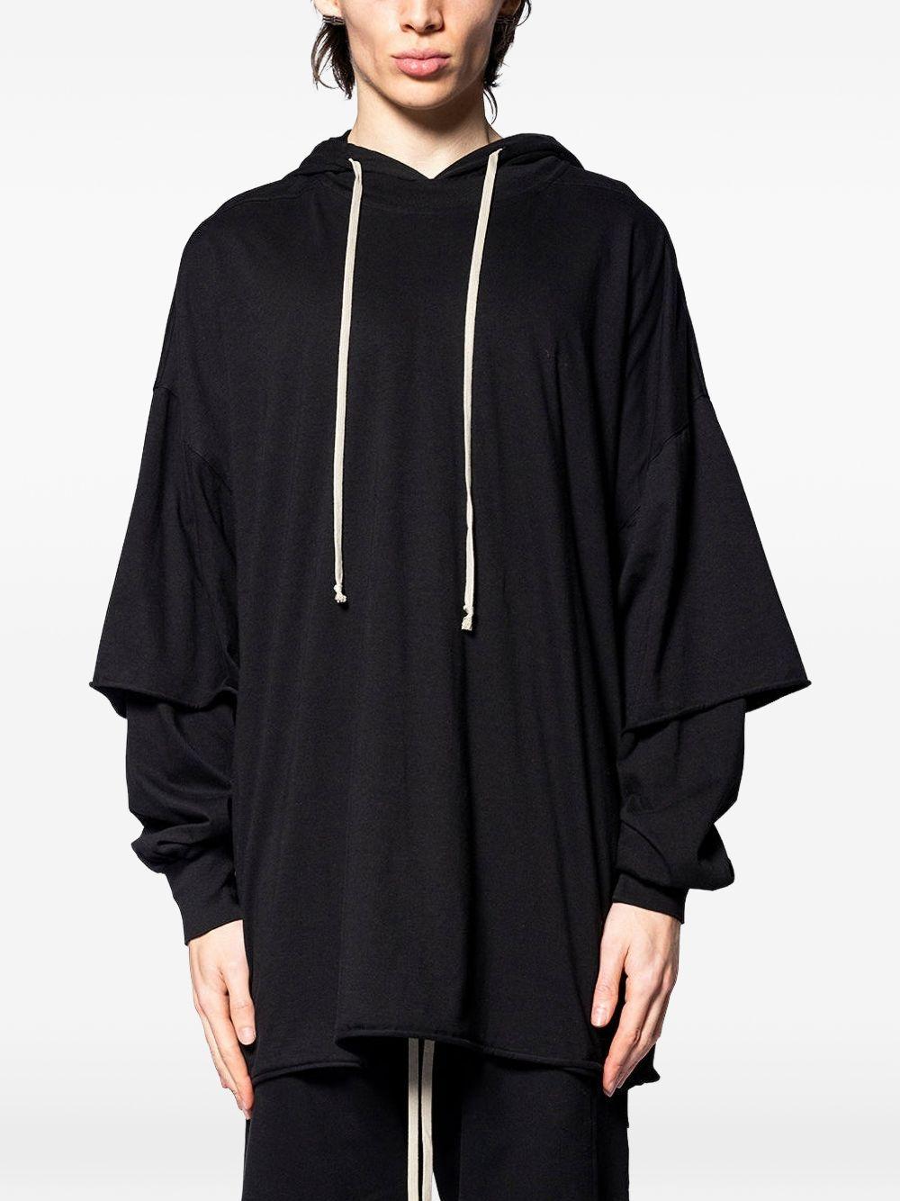Maglione con cappuccio in nero Rick owens drkshdw - uomo 