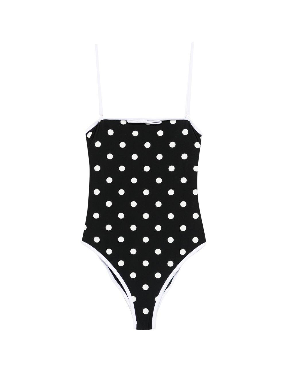 Costume da bagno a pois in nero Self-portrait - donna 
