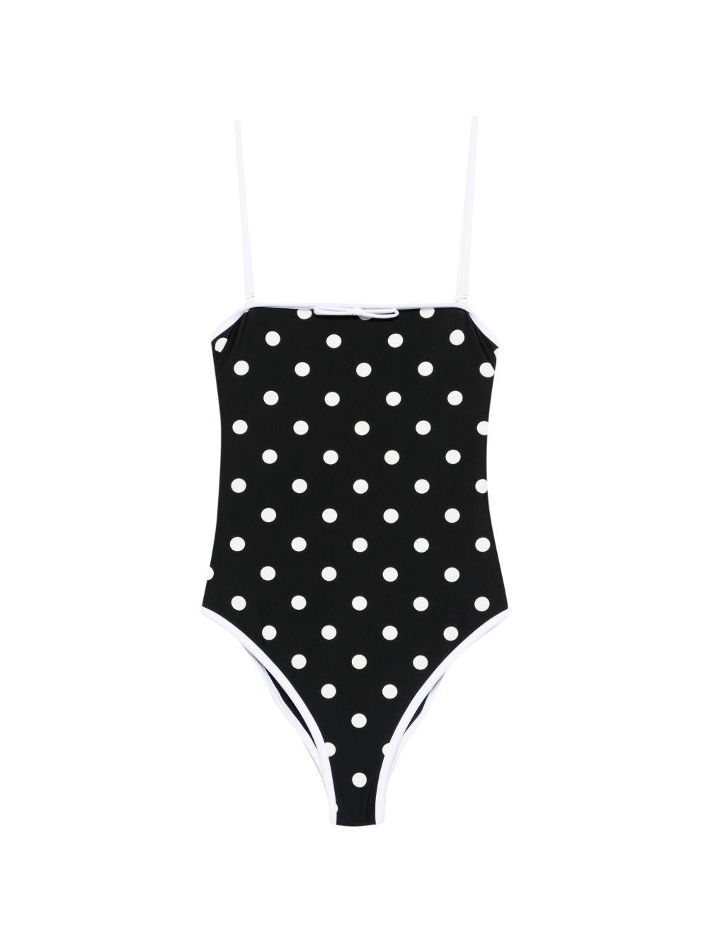 Costume da bagno a pois in nero Self-portrait - donna 
