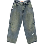 Jeans con pieghe in blu Pdf - uomo 
