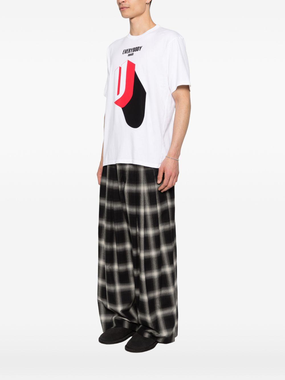 T-shirt con stampa grafica in bianco Undercover - uomo 