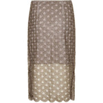 Gonna midi con paillettes in oro ROTATE - donna 