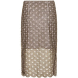 Gonna midi con paillettes in oro ROTATE - donna 