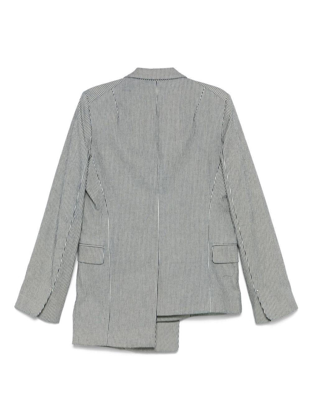 Blazer destrutturato a righe nero Random Identities - uomo 