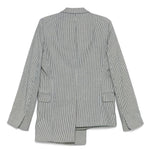 Blazer destrutturato a righe nero Random Identities - uomo 