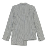 Blazer destrutturato a righe nero Random Identities - uomo 