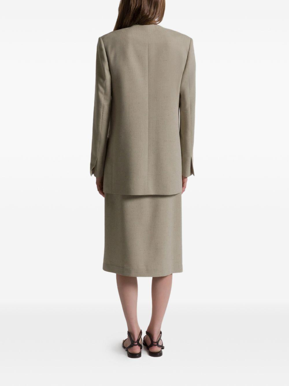 Giacca doppiopetto senza revers in grigio chiaro Alberta Ferretti - donna 
