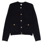 Cardigan con bottoni dorati in nero Toteme - donna 