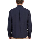 Camicia a maniche lunghe in blu 