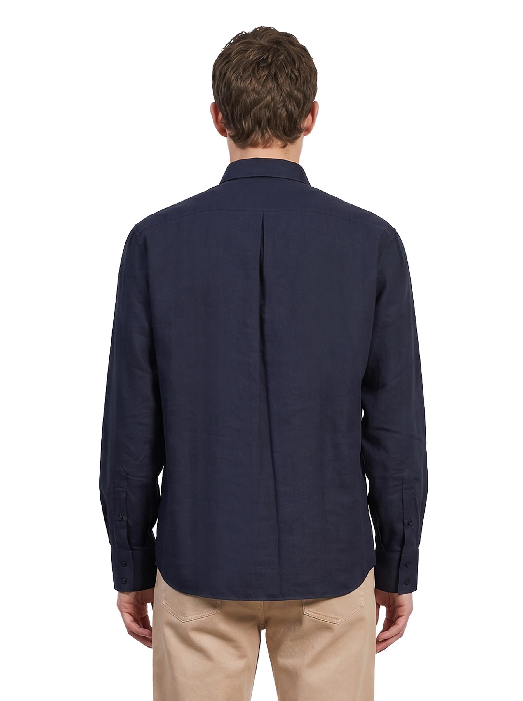 Camicia a maniche lunghe in blu 