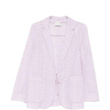 Giacca in broderie-anglaise con cravatta in viola Forte forte - donna 