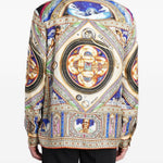 Camicia in seta con stampa grafica multicolore Casablanca - uomo 