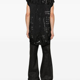 Top con stampa grafica in nero Rick owens - uomo 