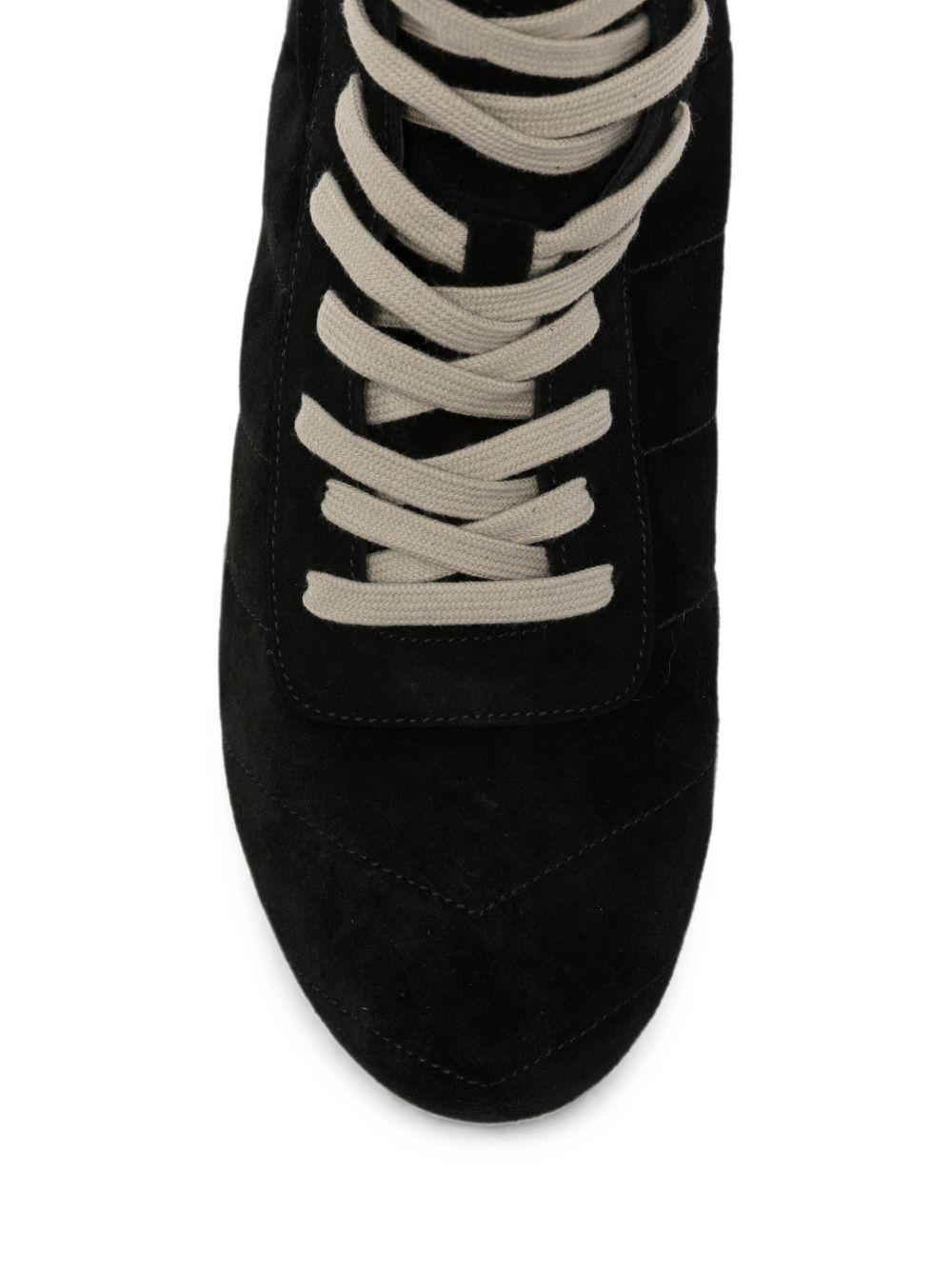 Sneakers alte in suede in nero 