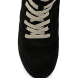 Sneakers alte in suede in nero 