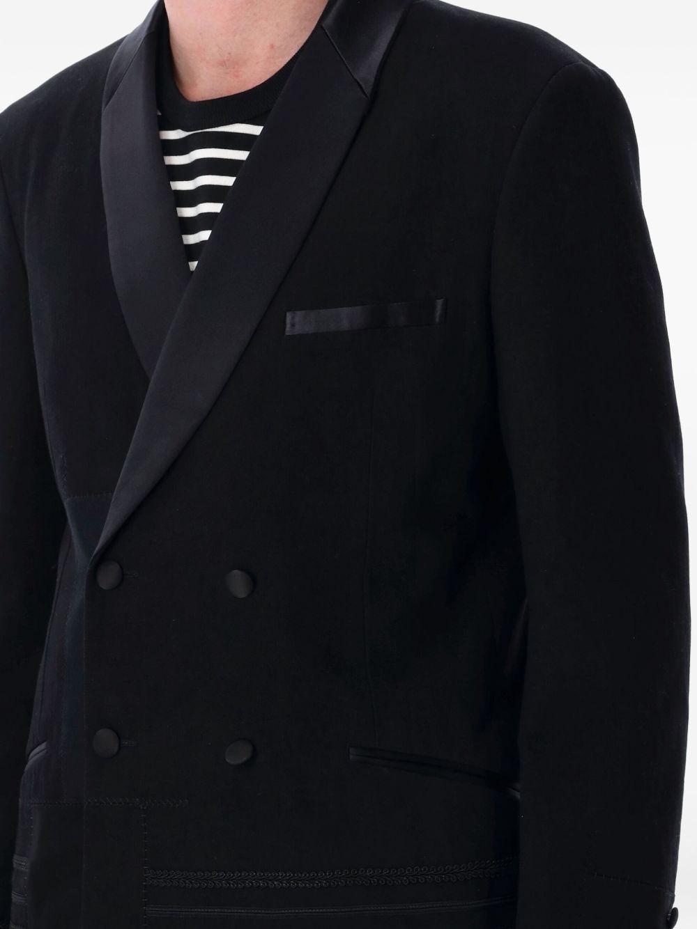 Blazer doppiopetto in nero Junya Watanabe - uomo 
