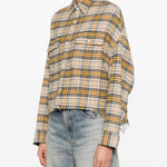 Camicia  tartan in giallo R13 - donna 