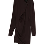 Abito mini con cut-out in marrone Amen - donna 