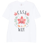 T-shirt classica con grafica orchidea in nero Casablanca - uomo 