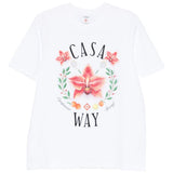 T-shirt classica con grafica orchidea in nero Casablanca - uomo 