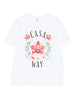T-shirt classica con grafica orchidea in nero Casablanca - uomo