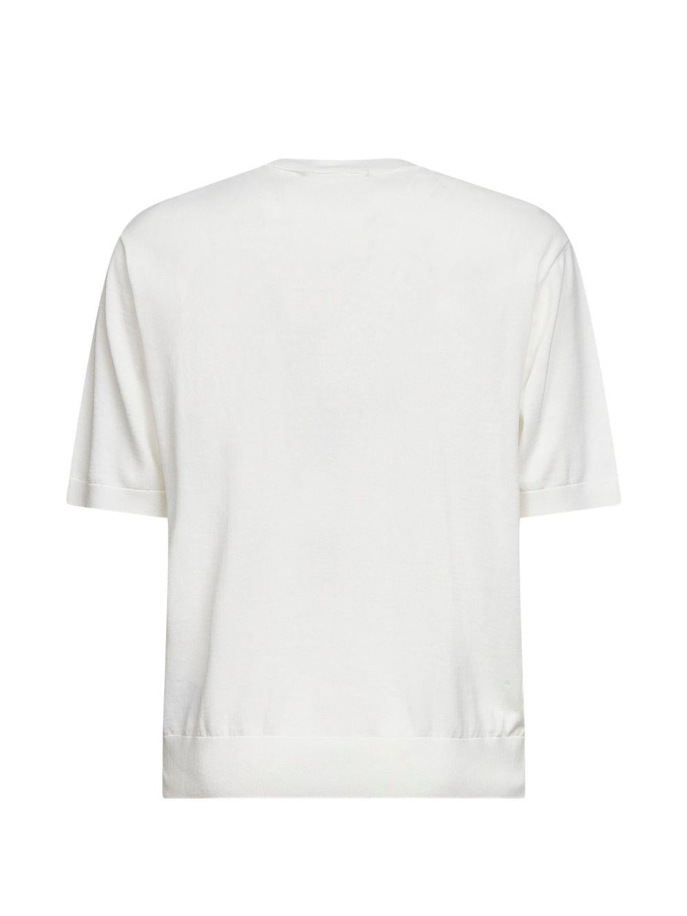 T-shirt a manica corta in bianco Laneus - uomo 