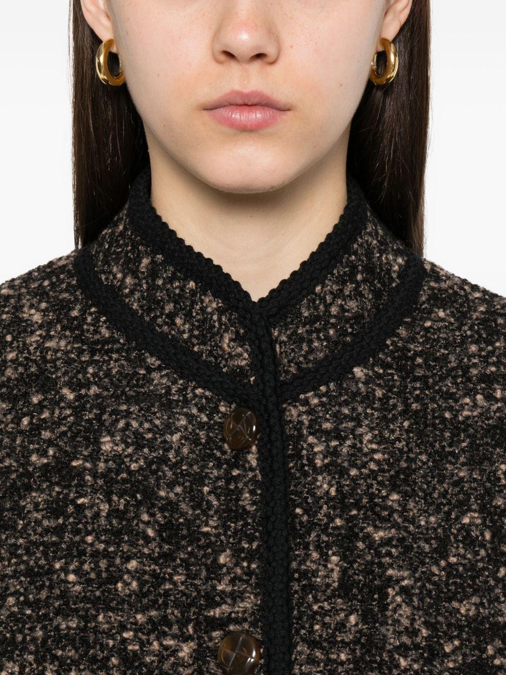 Giacca in tweed con colletto in marrone Blazé milano - donna 
