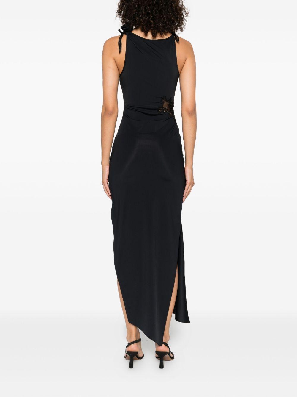 Abito lungo con decorazione in pizzo in nero Coperni - donna 