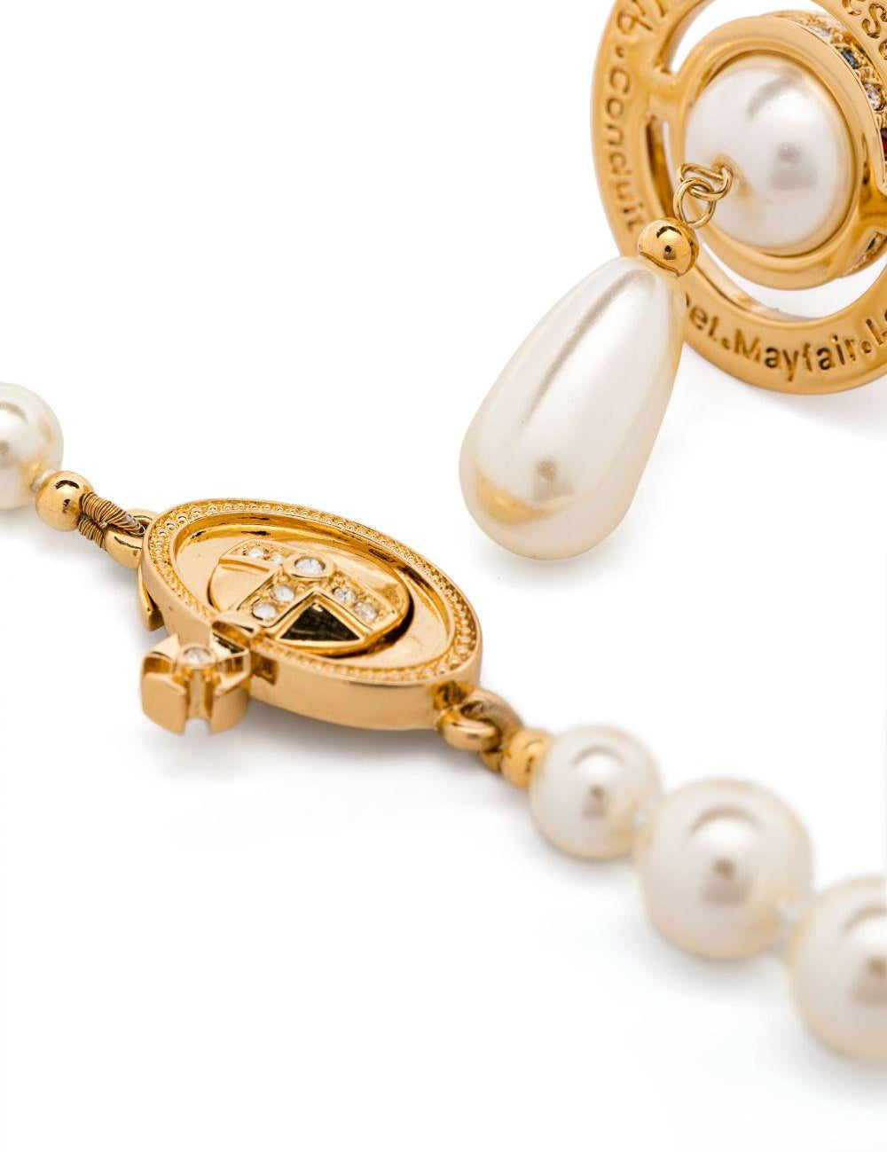 Collana con perle color oro 